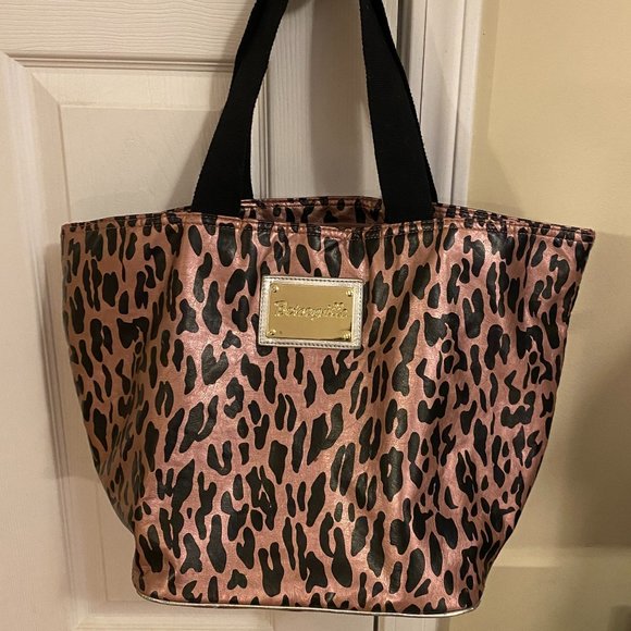 Betsey Johnson Handbags - Betseyville Pink Leopard Tote Bag
